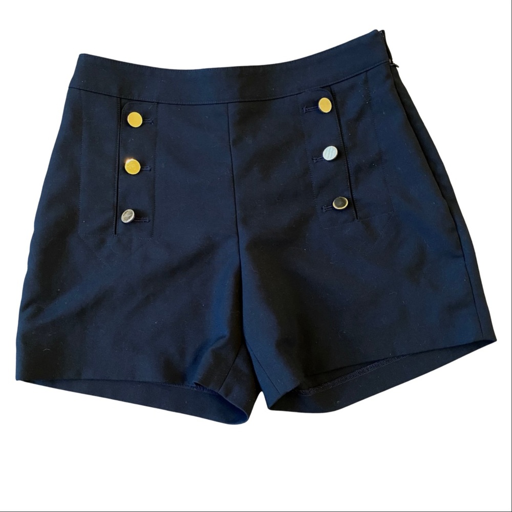 High Waist Shorts Navy Blue